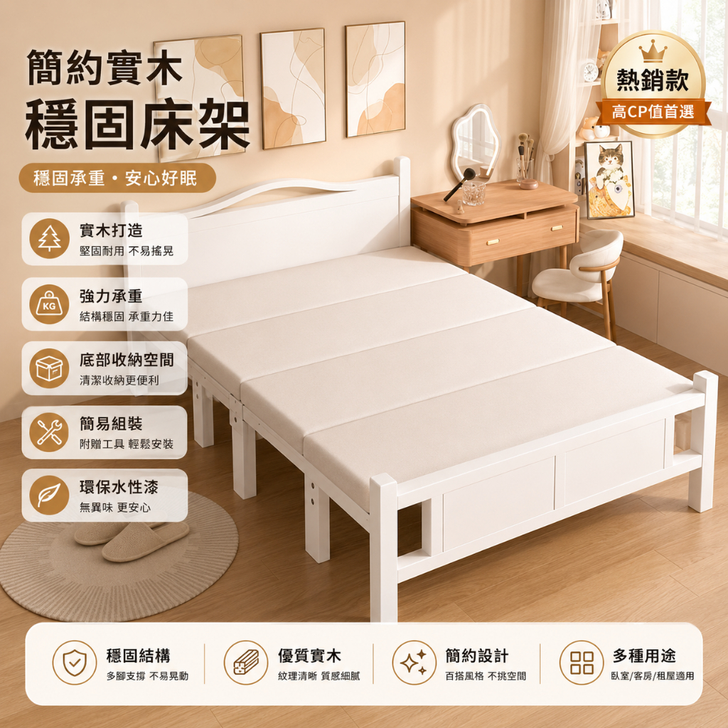 【廠家直銷】2026新款 摺疊式單人牀 四折雙人牀 出租房簡易牀 家用辦公室 午睡神器 午休午睡成人鐵牀 鐵架床 折疊床
