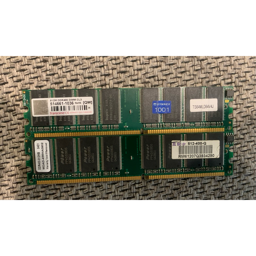 DDR400 RAM 512MB 2條 共1GB | 蝦皮購物