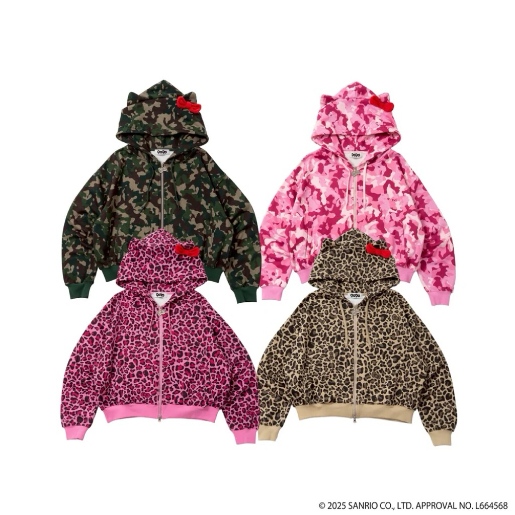 9090 girl ×HELLO KITTY Eared Zip Hoodie | 蝦皮購物