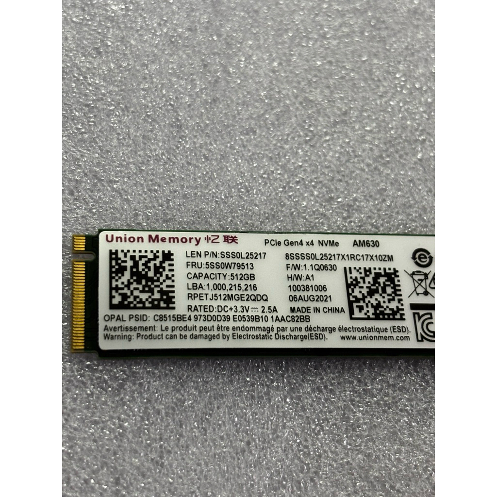 Union Memory M.2 PCIe SSD固態硬碟 512GB | 蝦皮購物