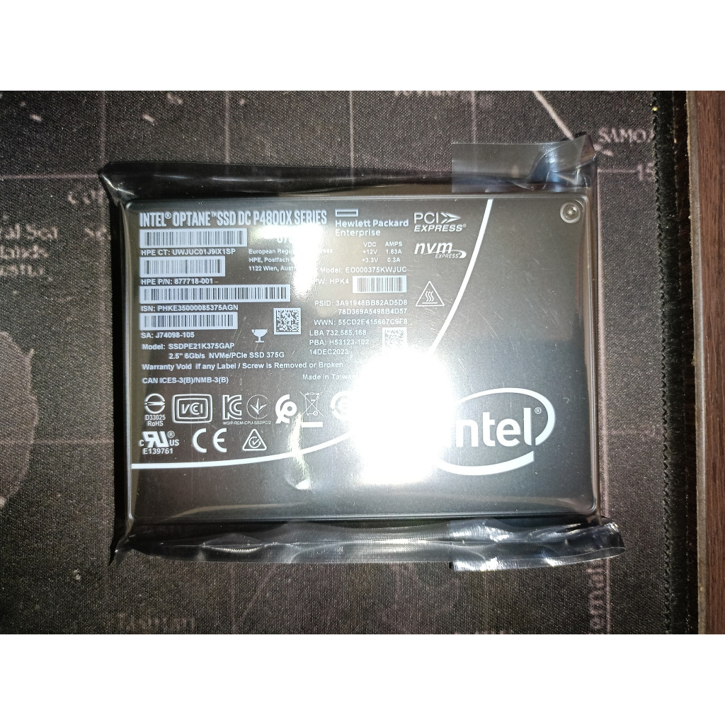 全新未拆Intel 企業級Optane P4800X 2.5吋375GB SSD | 蝦皮購物