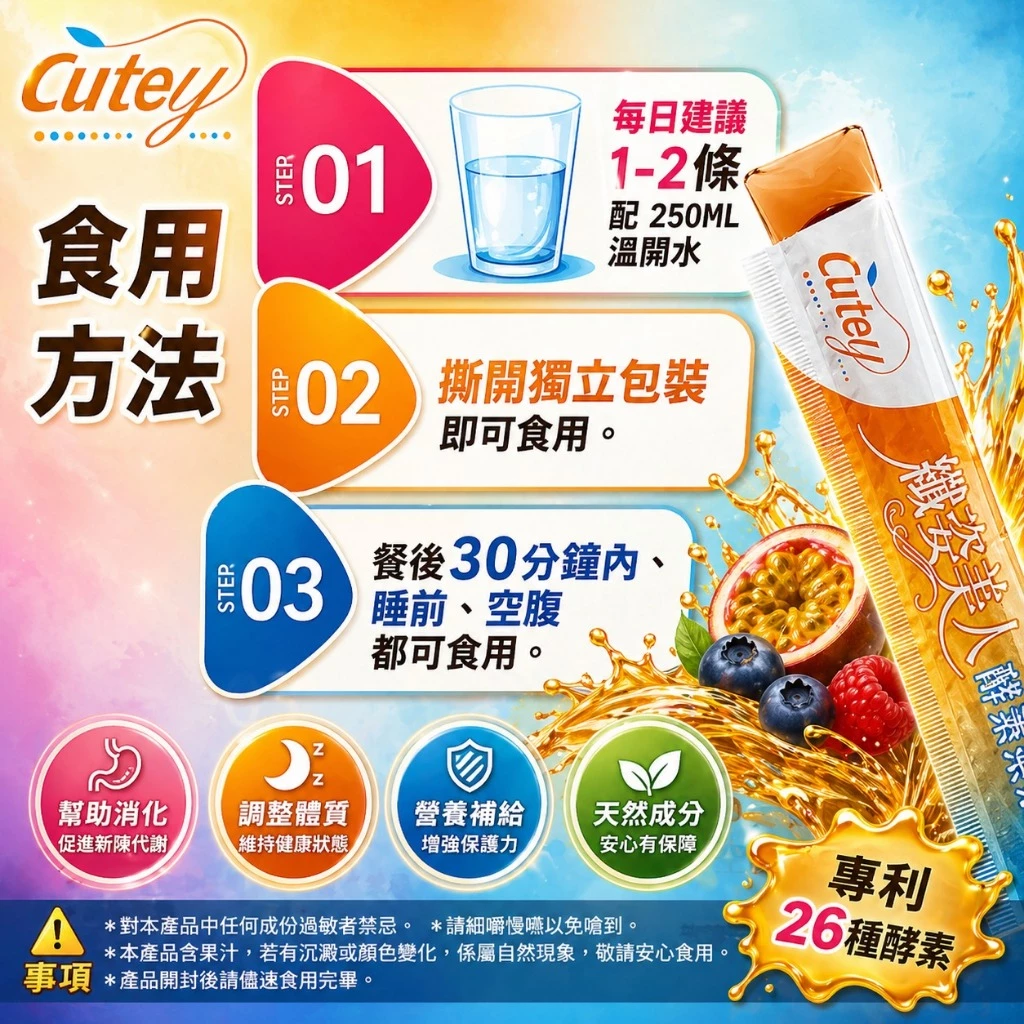 Cutey 酵素凍推薦:消化順暢的健康新選擇 (5/7)