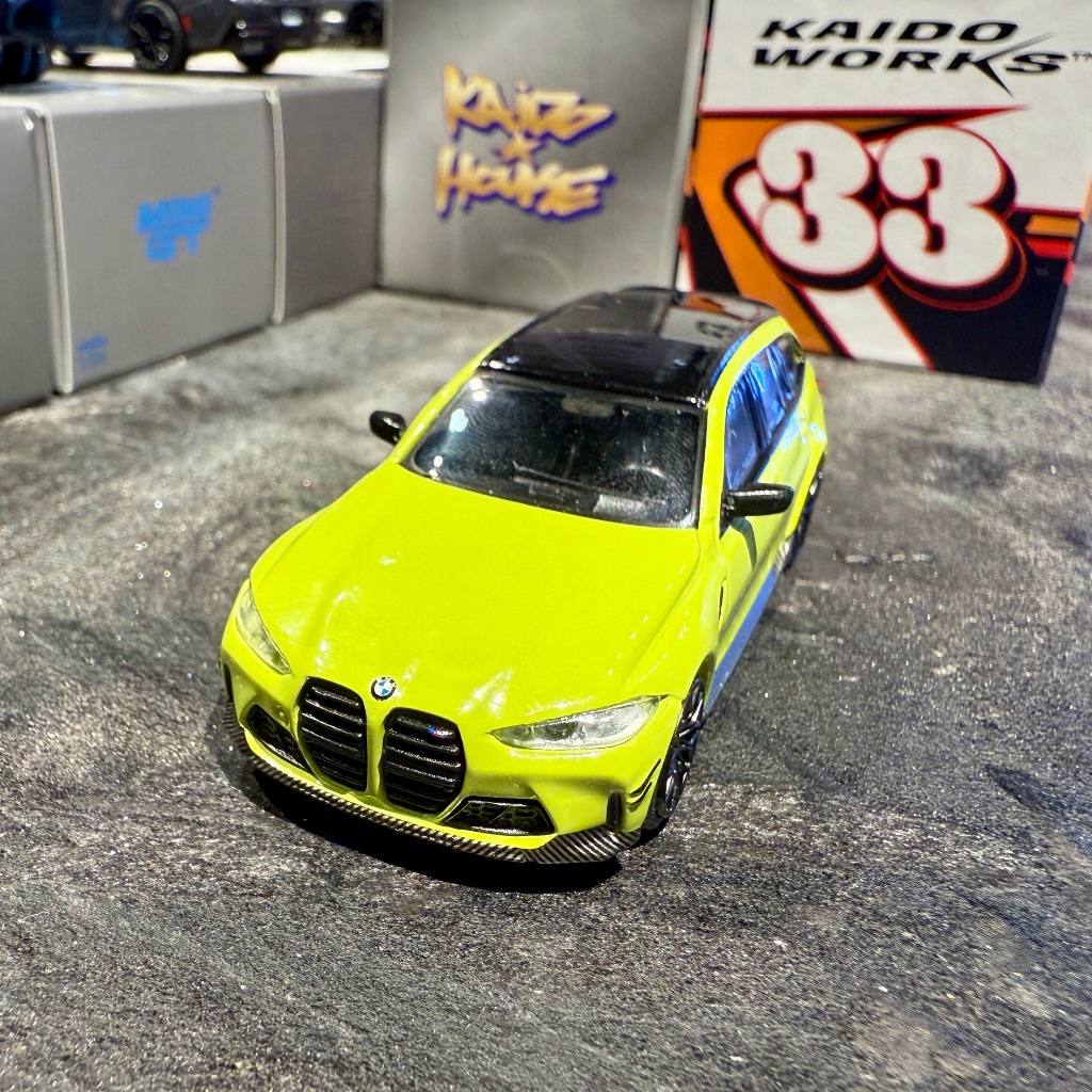 【未開封】MINI GT  M3 2台セット 台版免綁車MINI GT BMW M3 M Performance Touring 聖保羅黃黃綠1102
