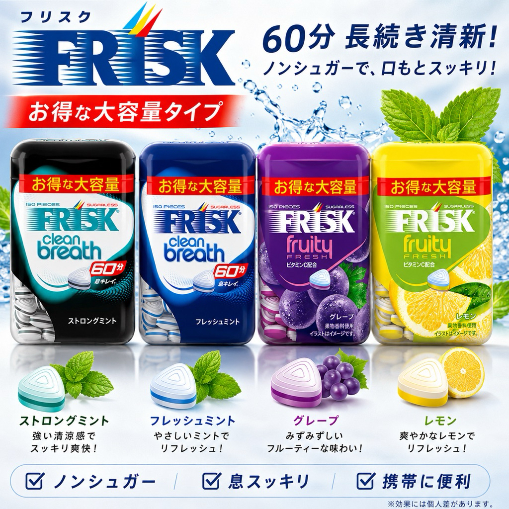 現貨🔥Frisk 🇯🇵日本Frisk Clean Breath 薄荷爽喉糖150枚（清涼型/超