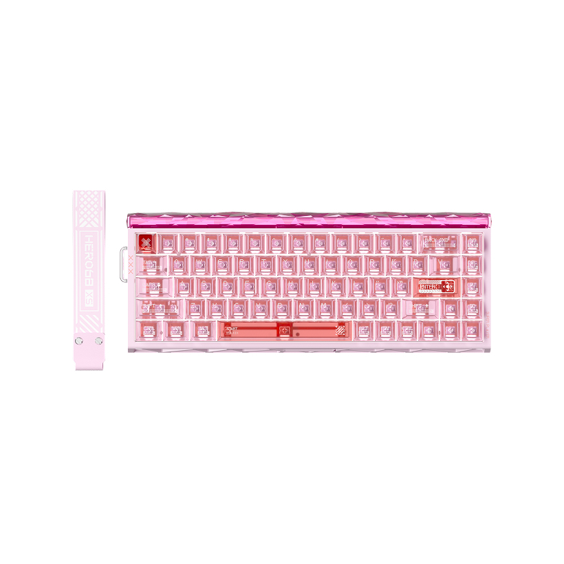 狼蛛Hero68XS 65%三模磁軸鍵盤0.005RT精度8K 網頁驅動鑽石RGB柔光燈箱