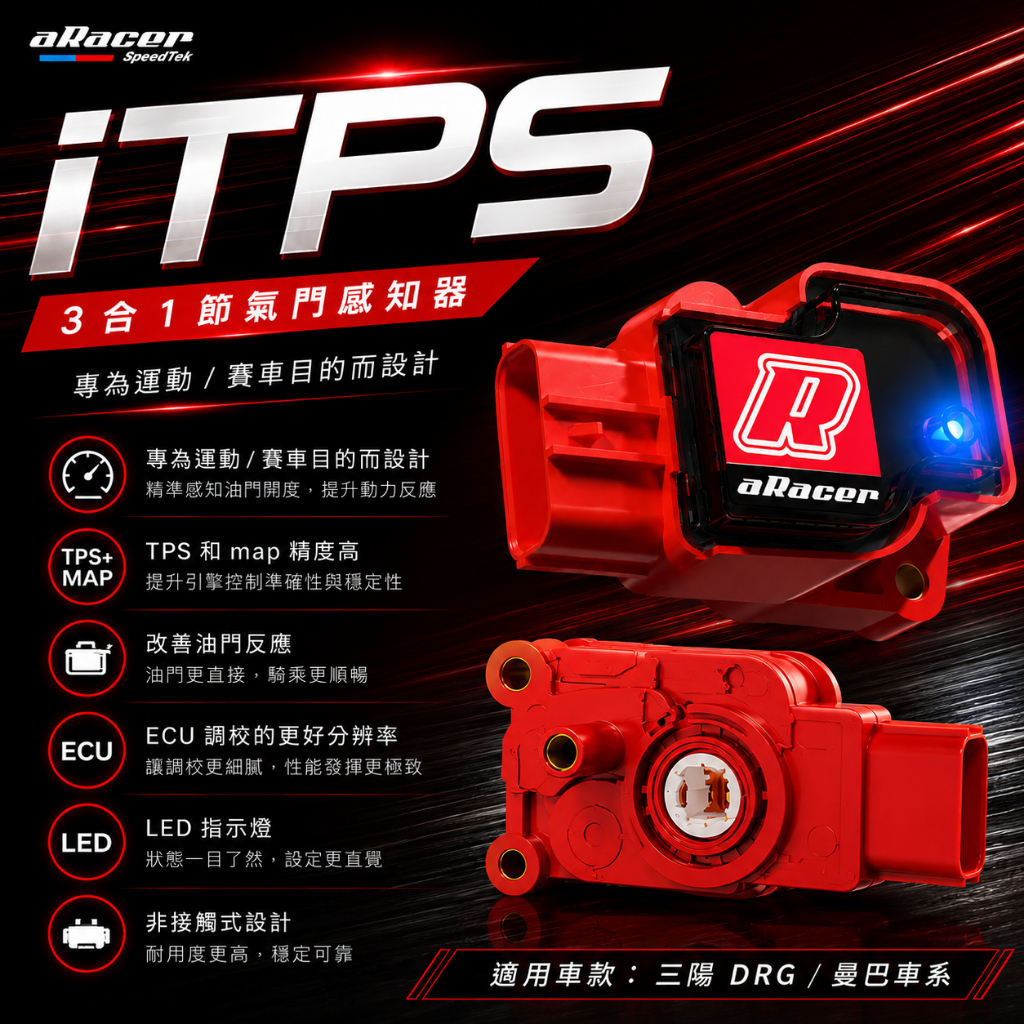 【台南新發車業】aRacer iTPS 三陽TPS JETS TPS DRG TPS 3合1 TPS感知器 tps | 蝦皮購物