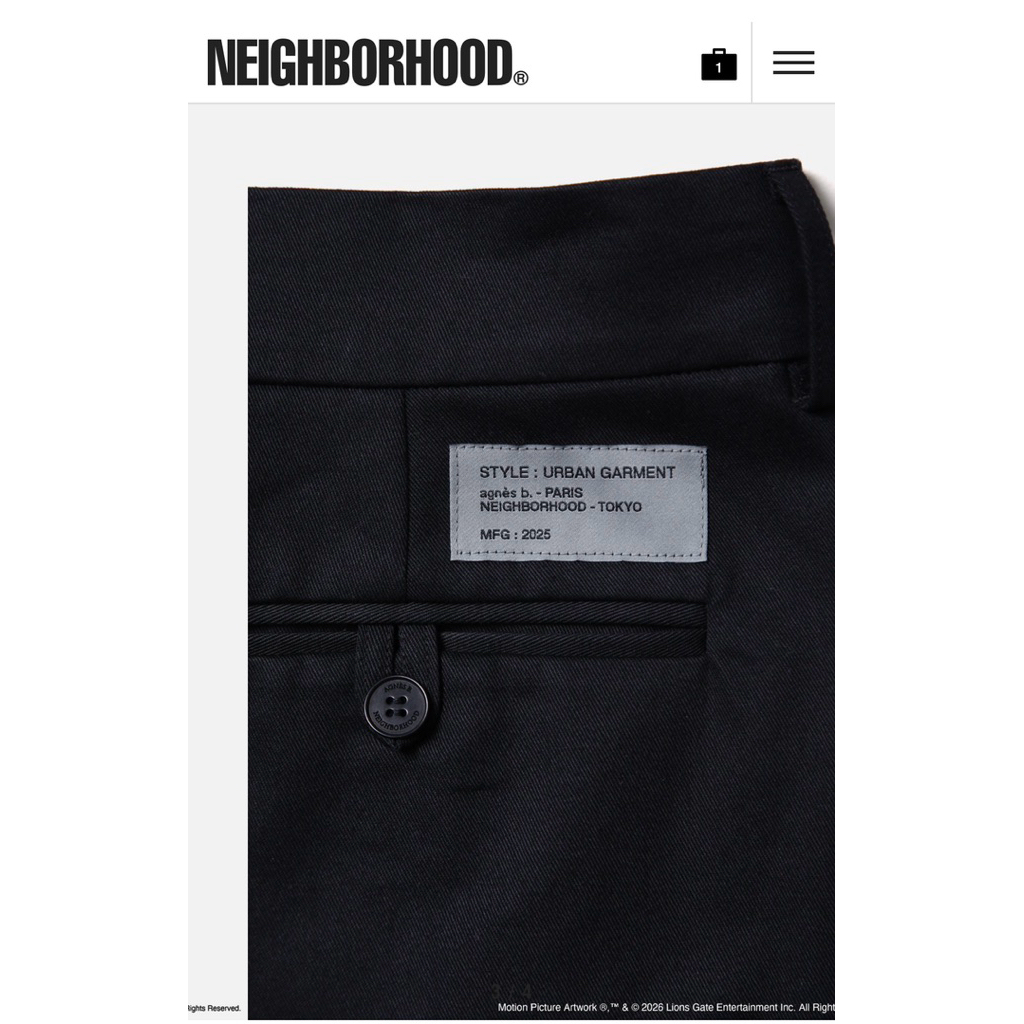 預購NEIGHBORHOOD NH X AGNES B. . NARROW PANTS西裝長褲潮流正品NBHD