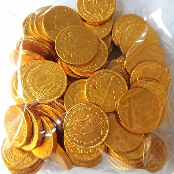歐元迷你金幣巧克力荷蘭製造直徑2.8cm。 3.8cm .1.65cm 迷你金幣小金幣