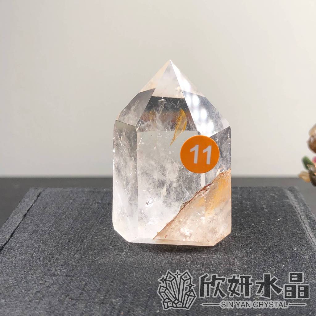 欣小妞】白水晶晶柱小晶柱白水晶柱天然水晶原石招財淨化淨化消磁透料白