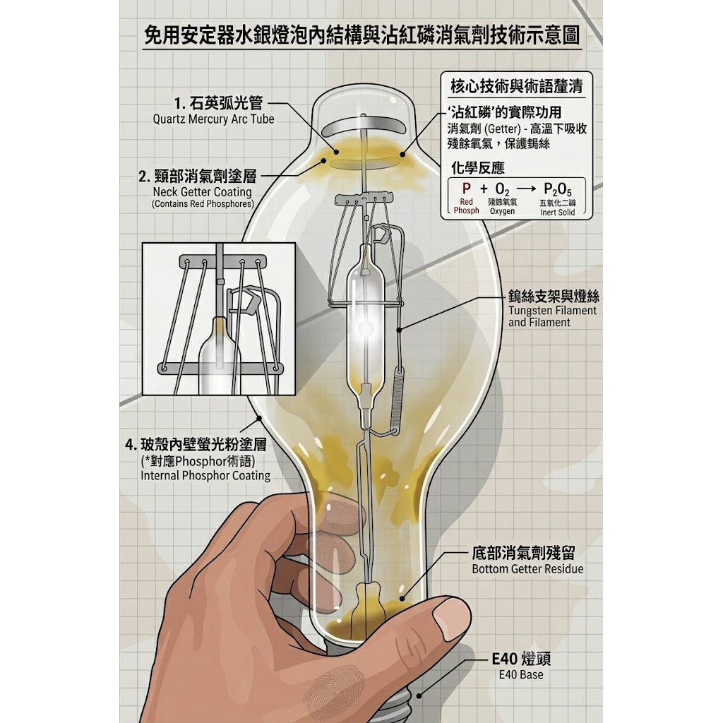 1000W免用安定器水銀燈泡免安水銀燈1000W E40 BHPM 1000W SB 1000W清光