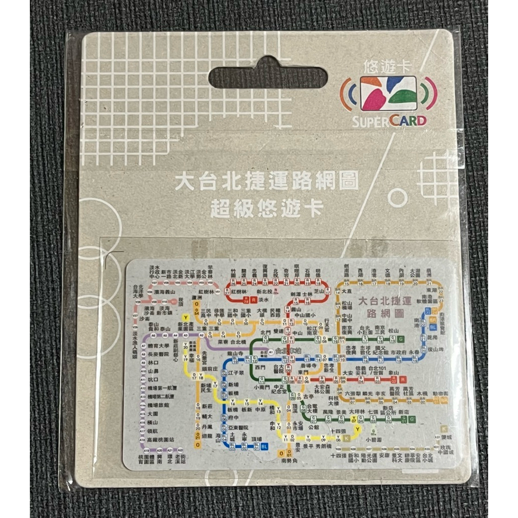 （J寶庫）全新 大台北捷運路網圖 超級悠遊卡-灰 捷運地圖 | 蝦皮購物