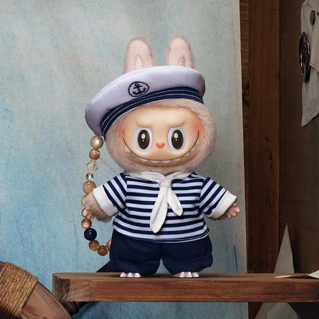 【日本未発売】POPMART新品 ラブブ 船长水手人魚 ぬいぐるみ 3体セット 預購】飛翔的Labubu 美人魚船長水手搪膠毛絨吊卡掛件吊飾泡泡瑪特