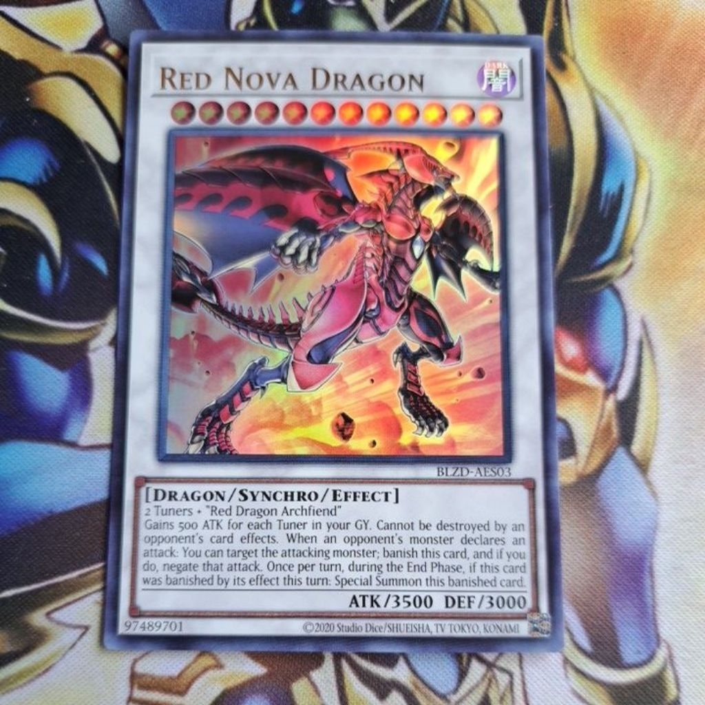 卡片屋 遊戲王 亞英金亮 紅蓮新星龍 BLZD-AES03 | 蝦皮購物