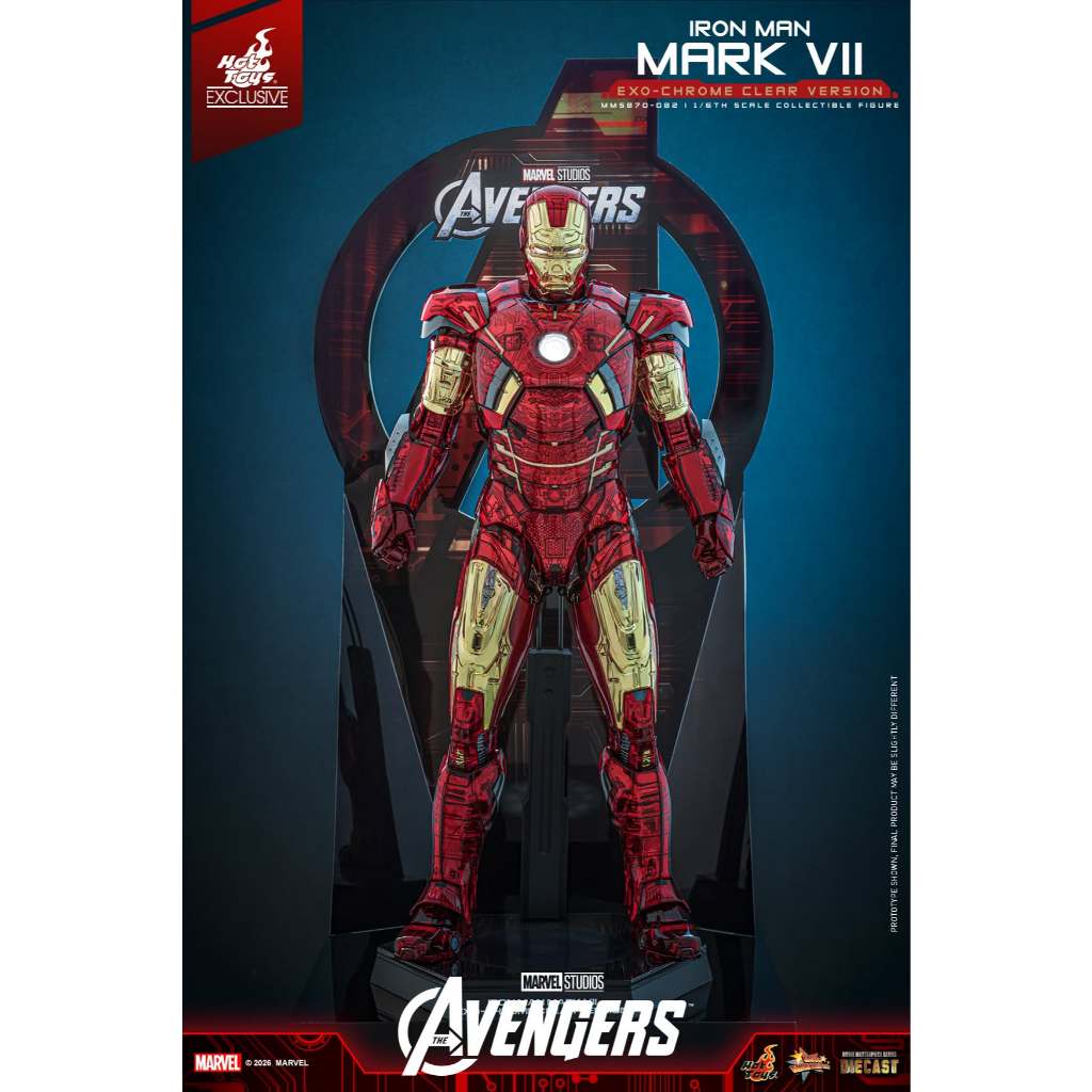 代購限定版Hot Toys – MMS870D82 –《 鋼鐵人》MK7 Exo-Chrome 透明版