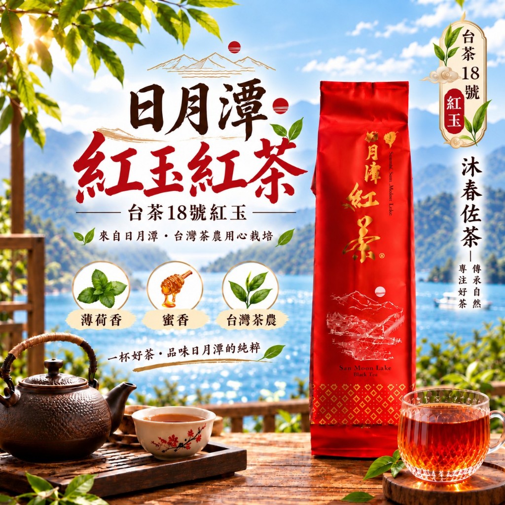 日月潭蜜香紅茶】台灣茶日月潭紅玉紅茶阿里山蜜香紅韻台灣紅茶冷泡熱泡