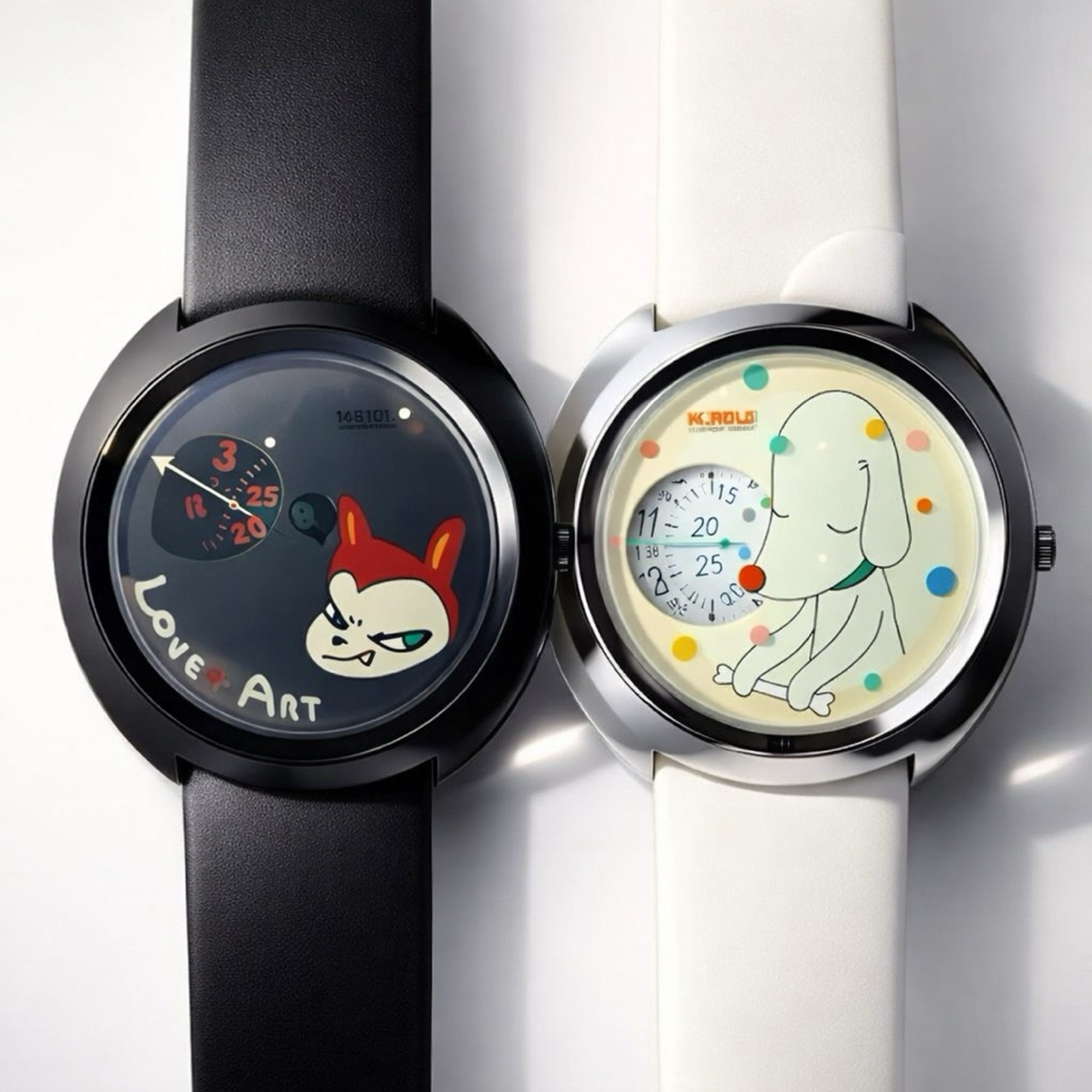 拍賣價28萬奈良美智😁 限量500只手錶⌚️lonesome Poppy & Hell Cat