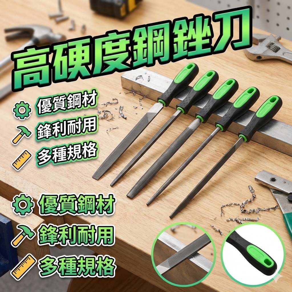 [五件套] 6吋 高硬度鋼銼刀 圓銼 方銼 半圓銼 扁銼 三角銼 | 蝦皮購物