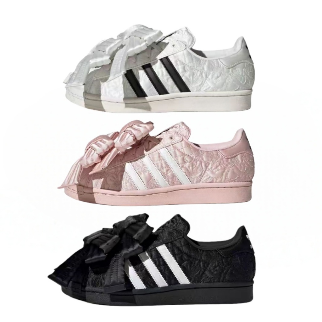 adidas x Caroline Hu Superstar W女鞋 聯名 粉紅 蝴蝶結 JQ8737 白黑JR7977 | 蝦皮購物