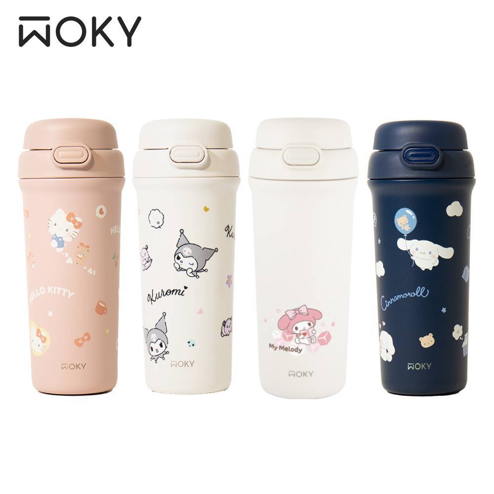 【WOKY x 三麗鷗】 All-P輕芯鈦瓷雙飲保溫瓶500ml (美樂蒂/酷洛米/大耳狗/kitty) | 蝦皮購物