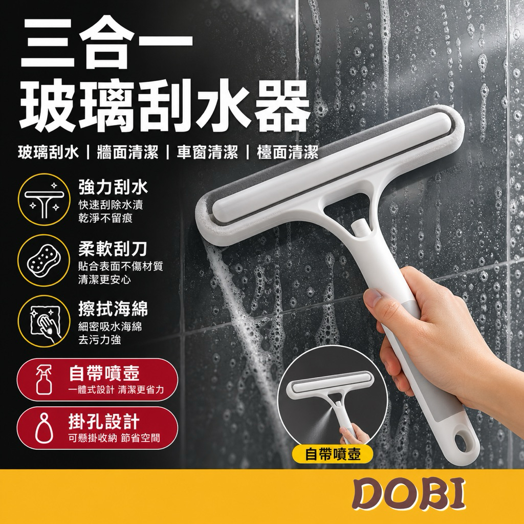 【噴/擦/刮一支搞定！】三合一玻璃刮水器 玻璃刮刀 刮水器 刮水 刮水板 刮水刀 玻璃刮水器 玻璃刮水 刮刀 | 蝦皮購物