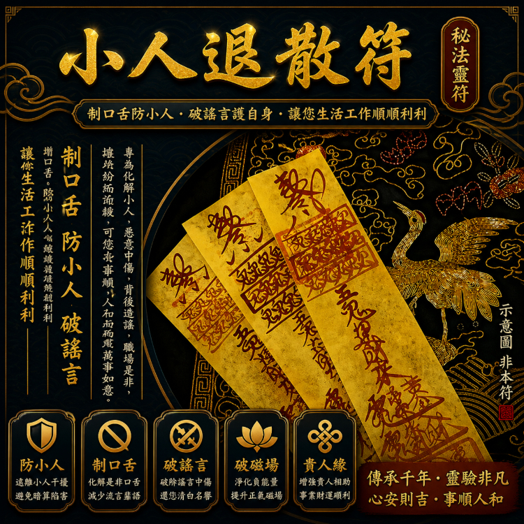 【⚔️小人退散符｜防陷害除是非｜化解口舌官非｜職場護身防小人｜無效全額退款】道教秘法開光｜斬斷惡緣｜防背後中傷｜貴人扶持 | 蝦皮購物