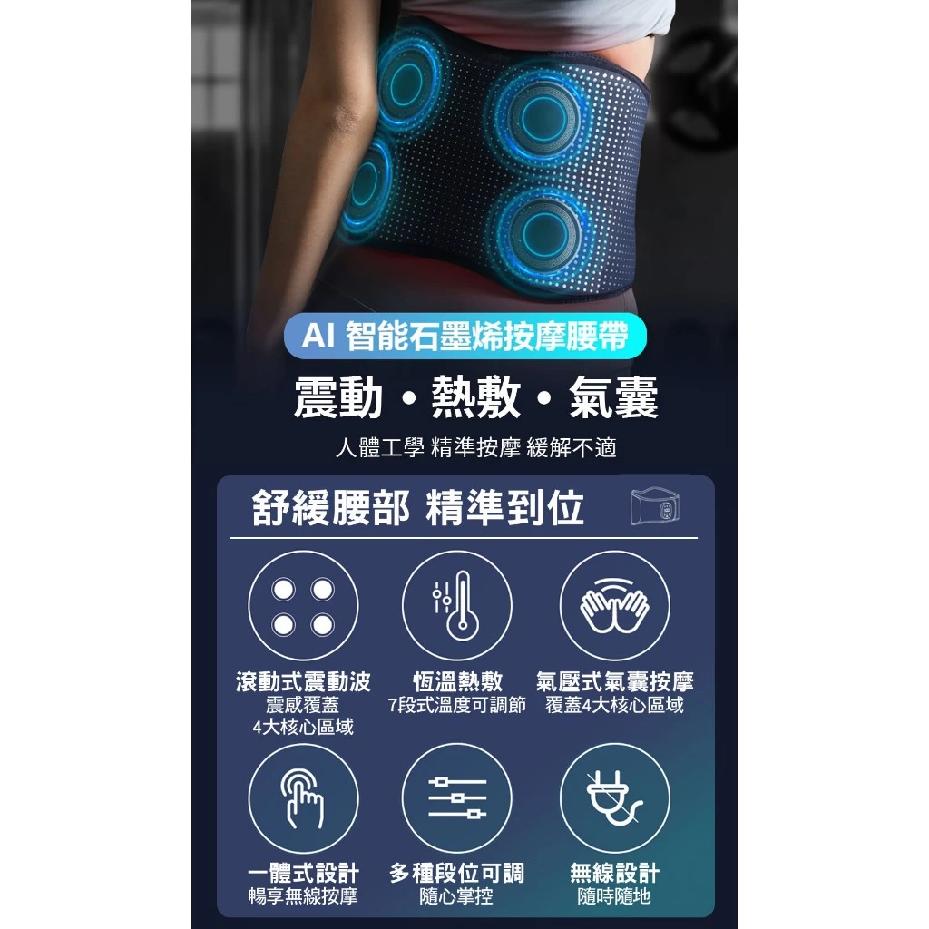 挺你到底的「腰部守護神」！【日本 REGULIS】GN2312 Plus 升級款石墨烯固腰按摩器：熱敷、支撐、震動三效合一的隱形SPA