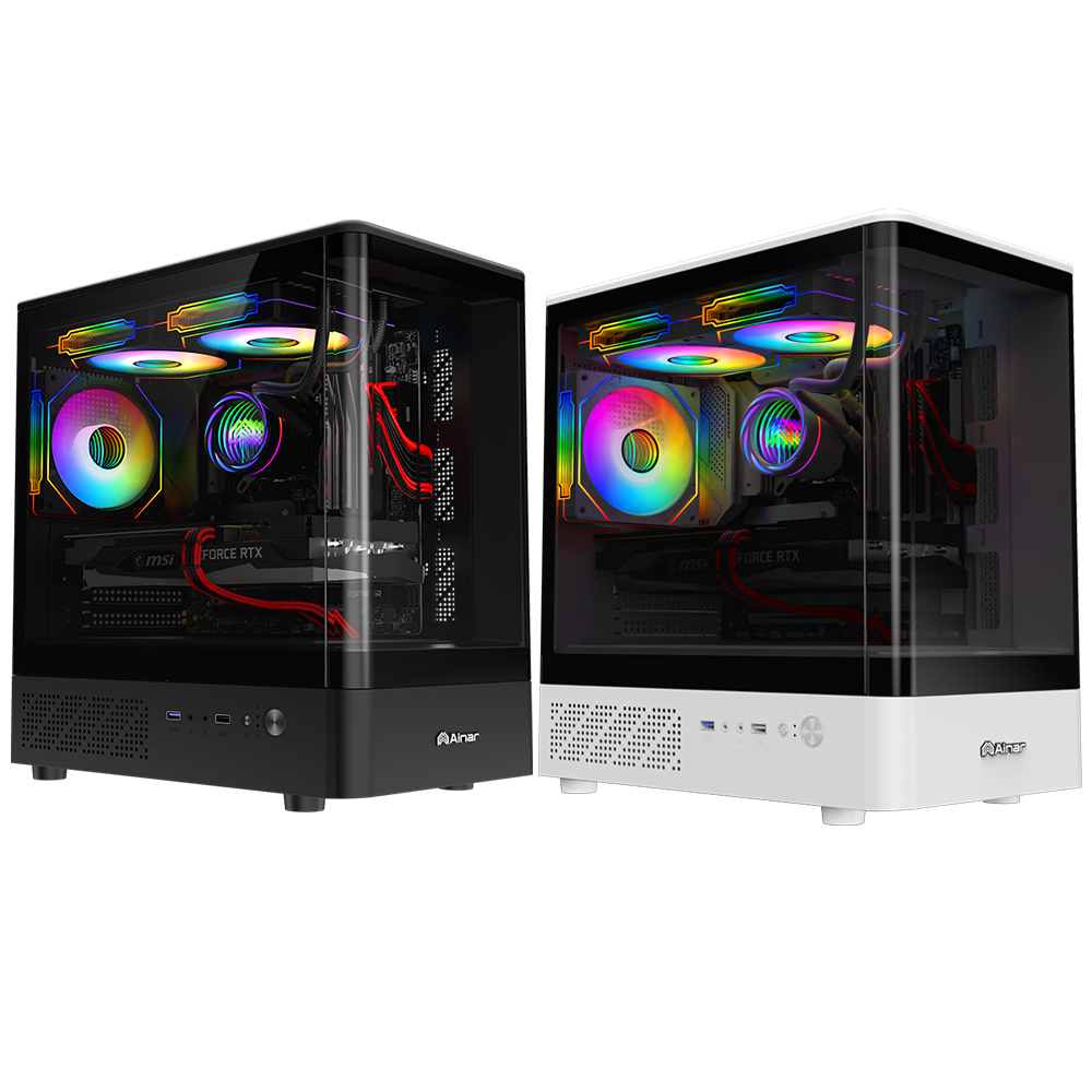 ainar 艾納爾 V-X03 ITX M-ATX 雙曲面海景房機殼 電腦機殼 | 蝦皮購物