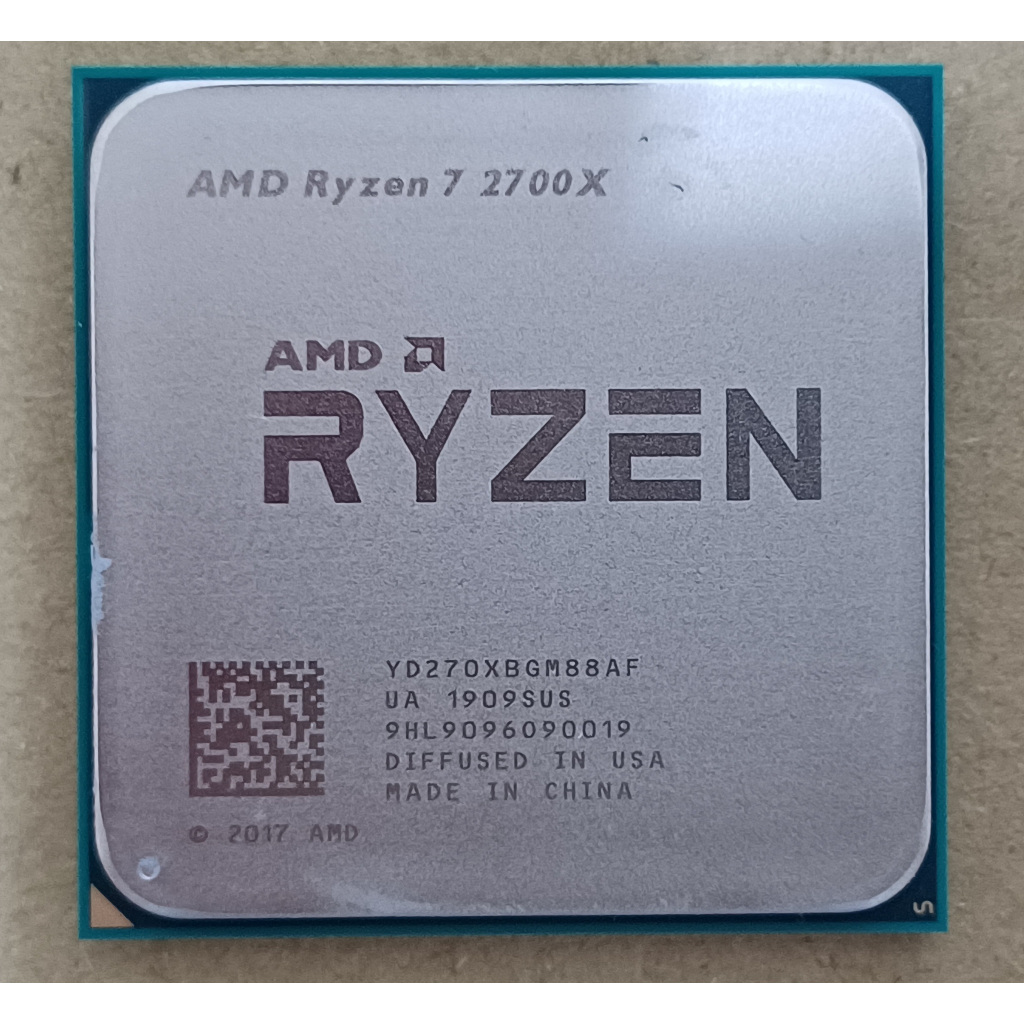 AMD Ryzen R7-2700X CPU 處理器/AM4/DDR4/無內顯/8核16緒/3.7~4.3G/30日保固 | 蝦皮購物
