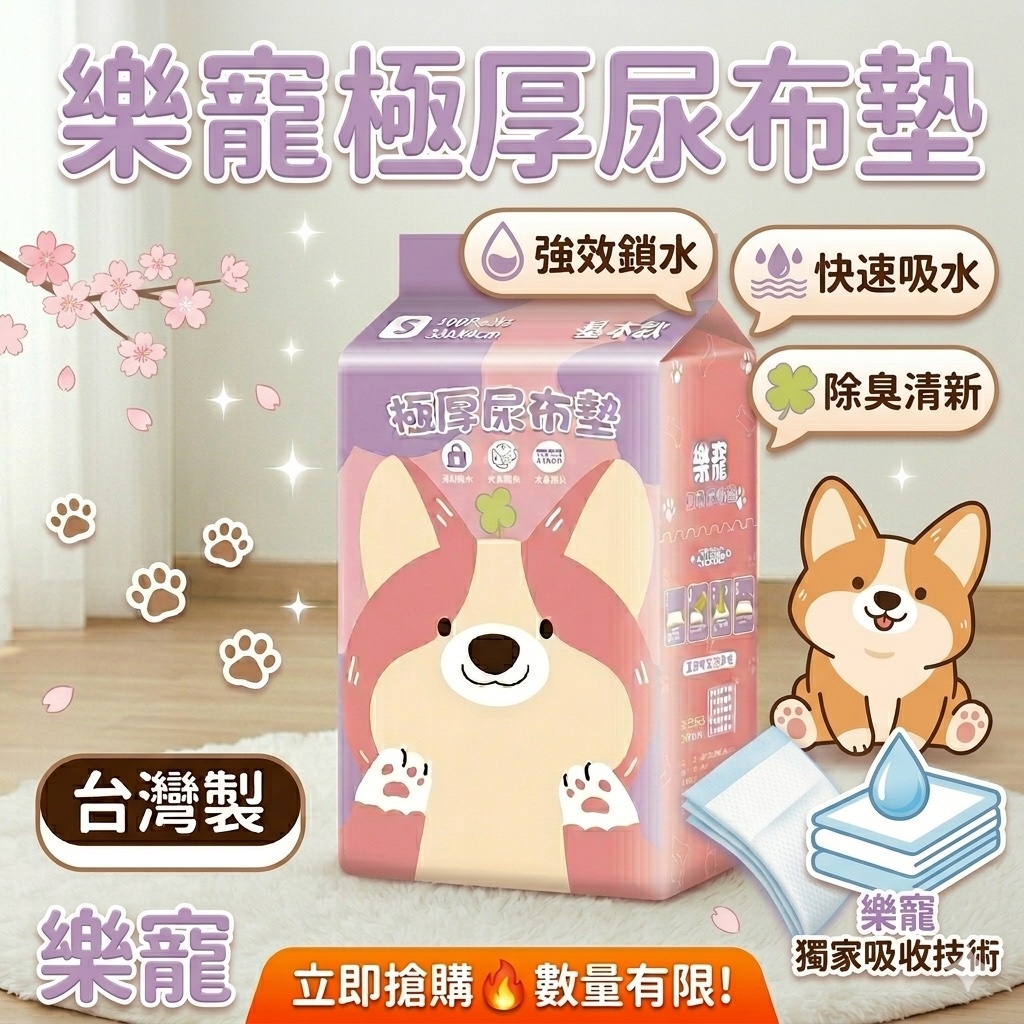 【SGS認證】【隔日到貨】-樂寵寵物尿布墊 尿布墊 狗尿布墊 狗狗尿布 寵物尿墊 寵物尿布 狗狗尿布墊 尿布墊寵物 狗尿