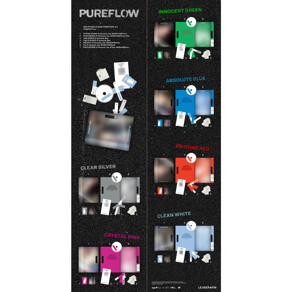 微樂客💃現貨/通路特典LE SSERAFIM 2ND STUDIO ALBUM [PUREFLOW PT.1