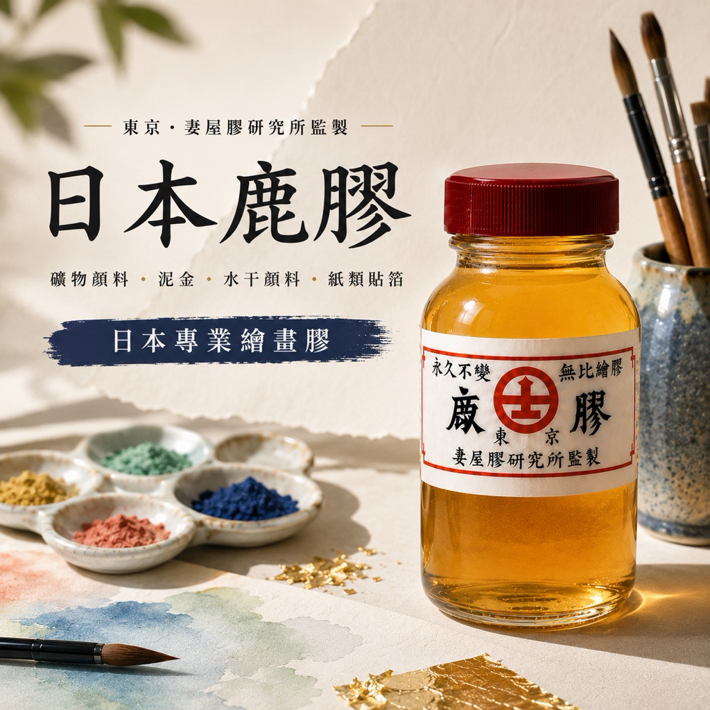 鹿膠東京妻屋鹿膠液 (膠彩畫膠 重彩畫膠/日本鹿膠液/國畫用鹿膠 阿膠液 水干顏料礦物顏料調和膠) 【金箔屋 | 蝦皮購物