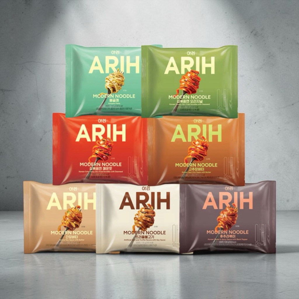 現貨 韓國 ARIH Modern Noodle 寬扁麵 乾拌拉麵 BTS 韓國泡麵 | 蝦皮購物