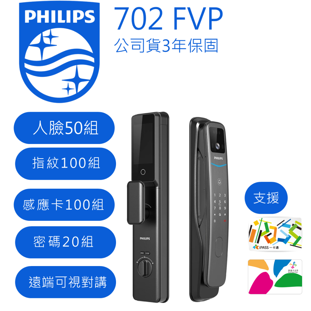 Philips 702 FVP 飛利浦電子智能鎖 原廠公司貨 保固3年 | 蝦皮購物