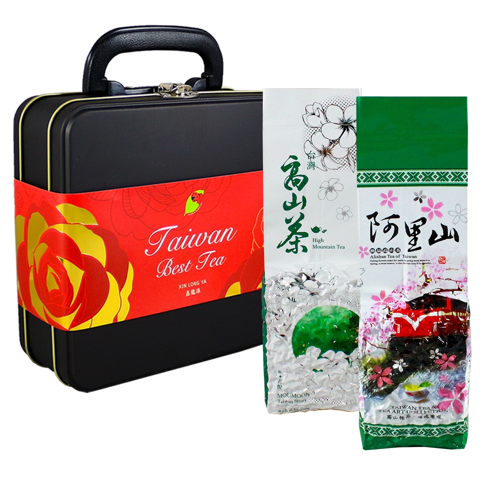 龍源茶品】台灣經典四大茗茶國際典藏禮盒-(150g/包-共300g/組)-送禮