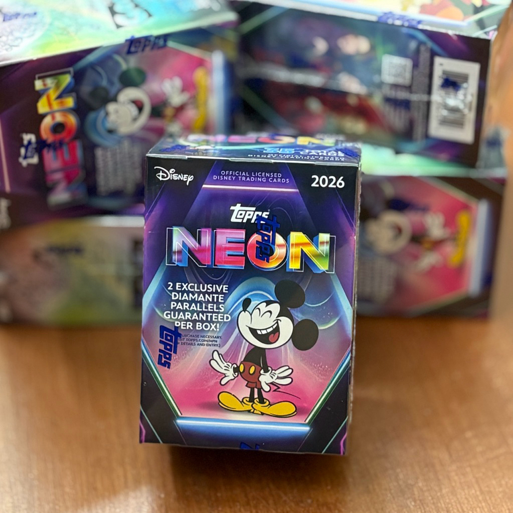 全新現貨 2026 Topps Disney Neon Blaster Box 迪士尼 霓虹系列卡盒 | 蝦皮購物
