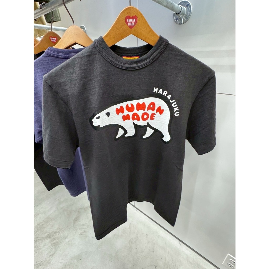 ☆CHIN代購☆ HUMAN MADE 原宿限定北極熊字體短T 黑大尺寸3XL 現貨