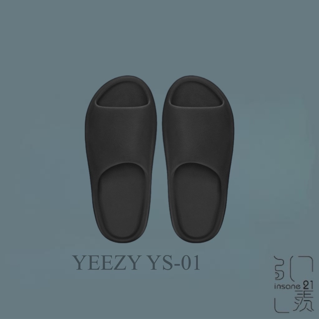 YEEZY SLIDE 黑色全黑YE KANYE WEST 拖鞋鋸齒休閒YS-01【Insane-21