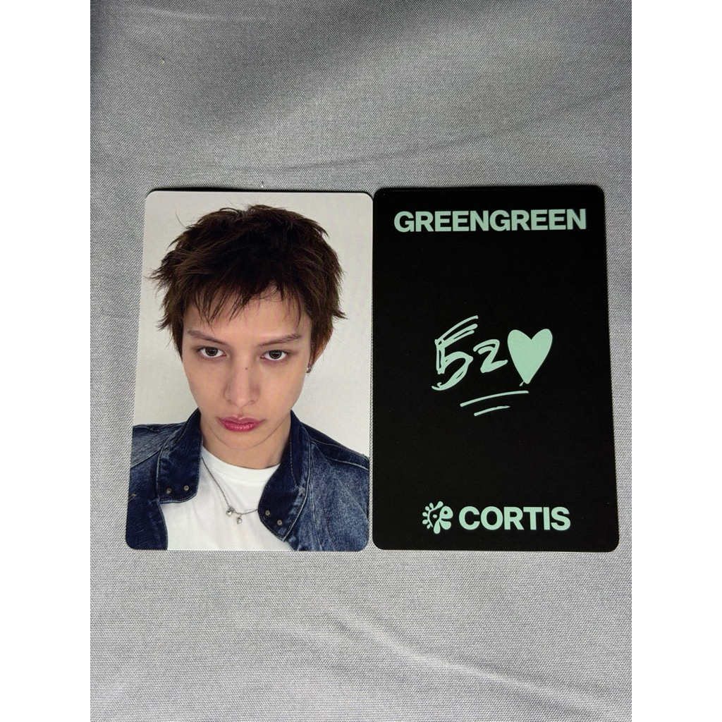 CORTIS yzy一直娛特典The 2ndEP GREENGREEN迷二手繪卡背幸運1.0 2.0