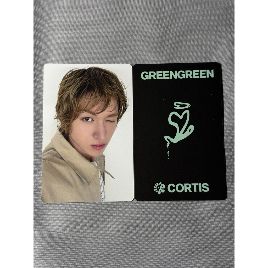 CORTIS yzy一直娛特典The 2ndEP GREENGREEN迷二手繪卡背幸運1.0 2.0