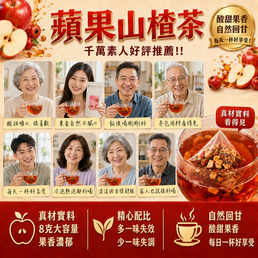 蘋果山楂茶評價：4元茶包值不值得買？看懂代謝茶、消消茶的實際用途 (8/11)