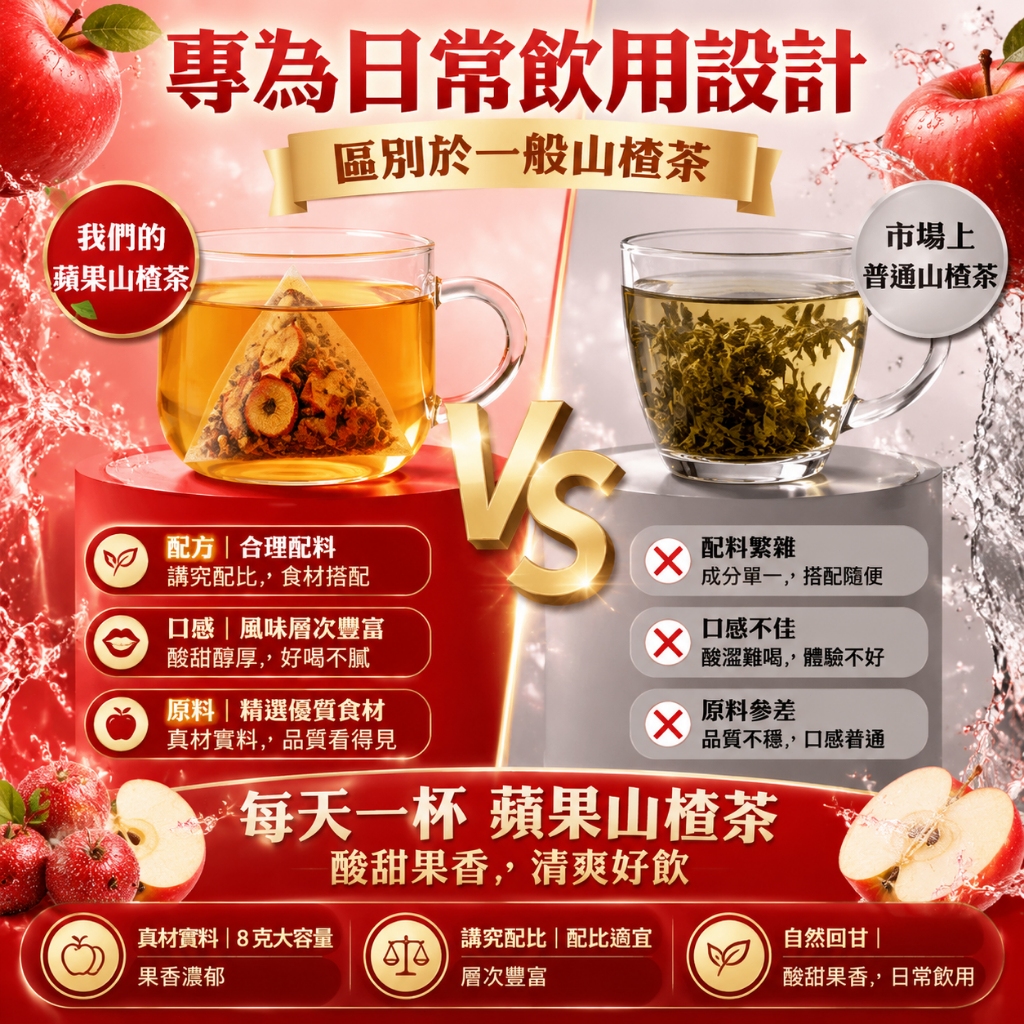 蘋果山楂茶評價：4元茶包值不值得買？看懂代謝茶、消消茶的實際用途 (7/11)