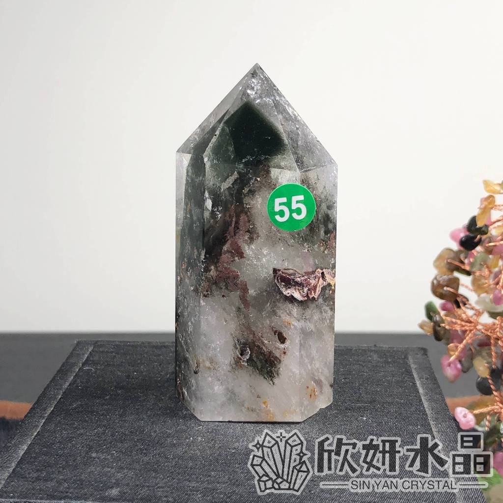 欣小妞】綠幽靈晶柱綠幽靈柱綠幽靈水晶柱幽靈晶柱水晶天然水晶天然水晶