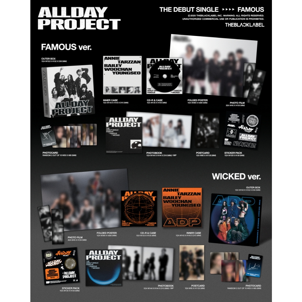 現貨Mwave 親筆簽名] ALLDAY PROJECT 出道專輯<FAMOUS> 全體成員簽名