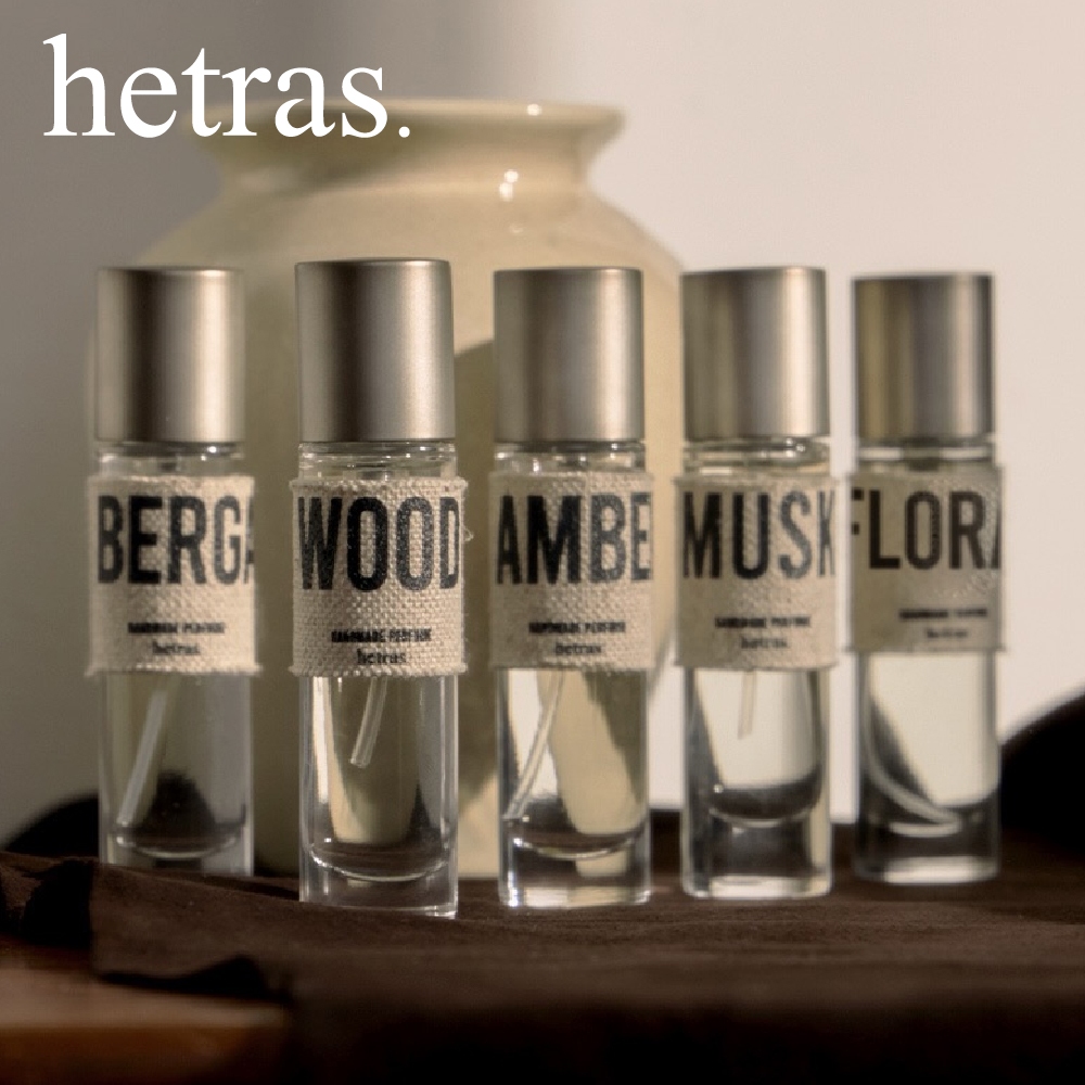 Hetras】鐵盒手工香水50ml 鐵盒手工疊香香水五入禮盒15ml*5 香水香氛