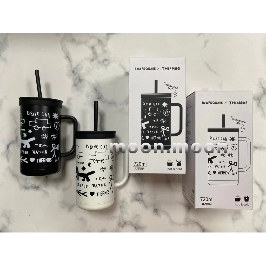 韓國爆紅 INAPSQUARE 聯名!兼具時尚手提與雙飲模式的 720ml 美型隨行杯:膳魔師 THERMOS TKHA-720KC 深度解析