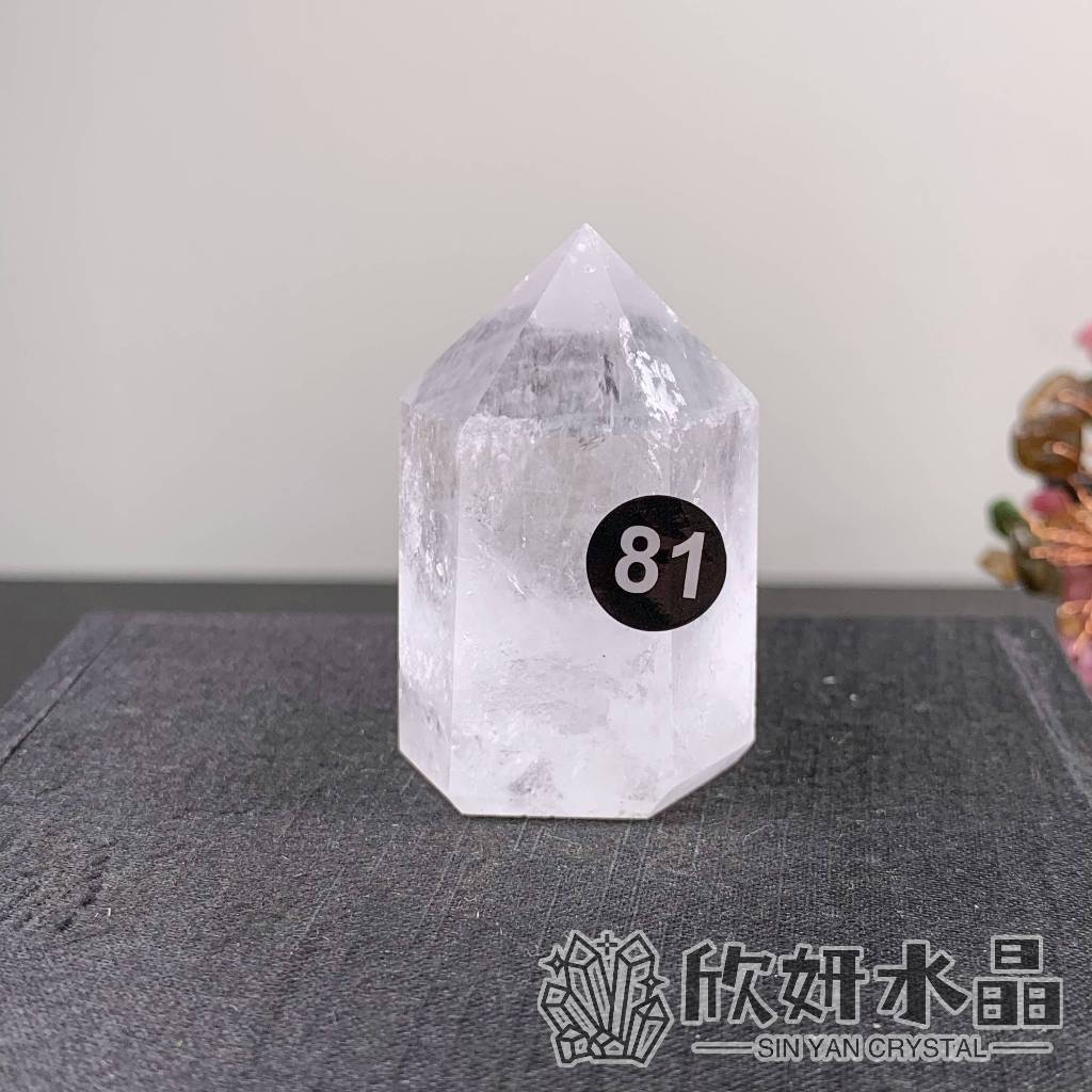 欣小妞】白水晶晶柱小晶柱白水晶柱天然水晶原石招財淨化淨化消磁透料白