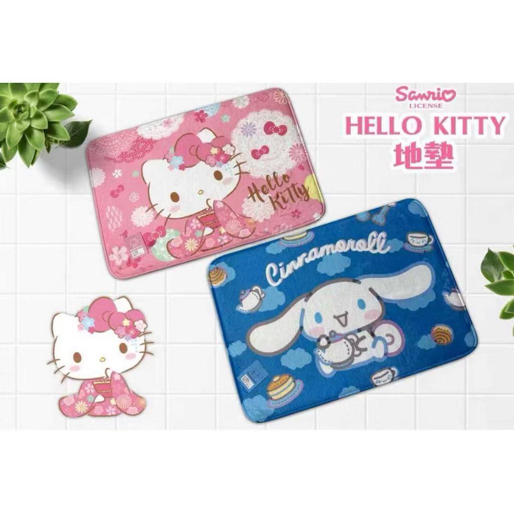 《現貨秒出》Hello kitty 大耳狗 止滑絨毛腳踏墊 地墊 腳踏墊 吸水墊 踏腳墊 珊瑚絨 門口地墊 防滑止滑地墊 | 蝦皮購物