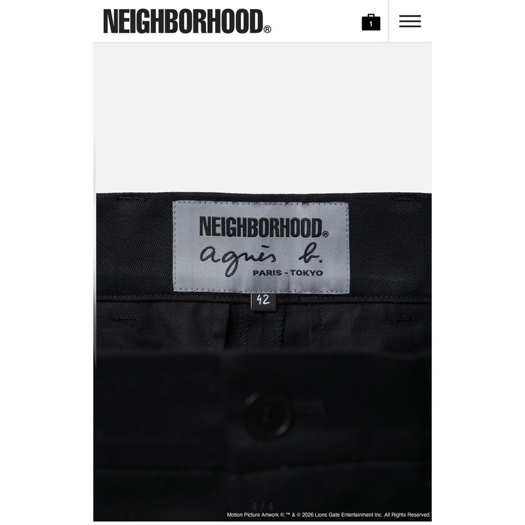 預購NEIGHBORHOOD NH X AGNES B. . NARROW PANTS西裝長褲潮流正品NBHD
