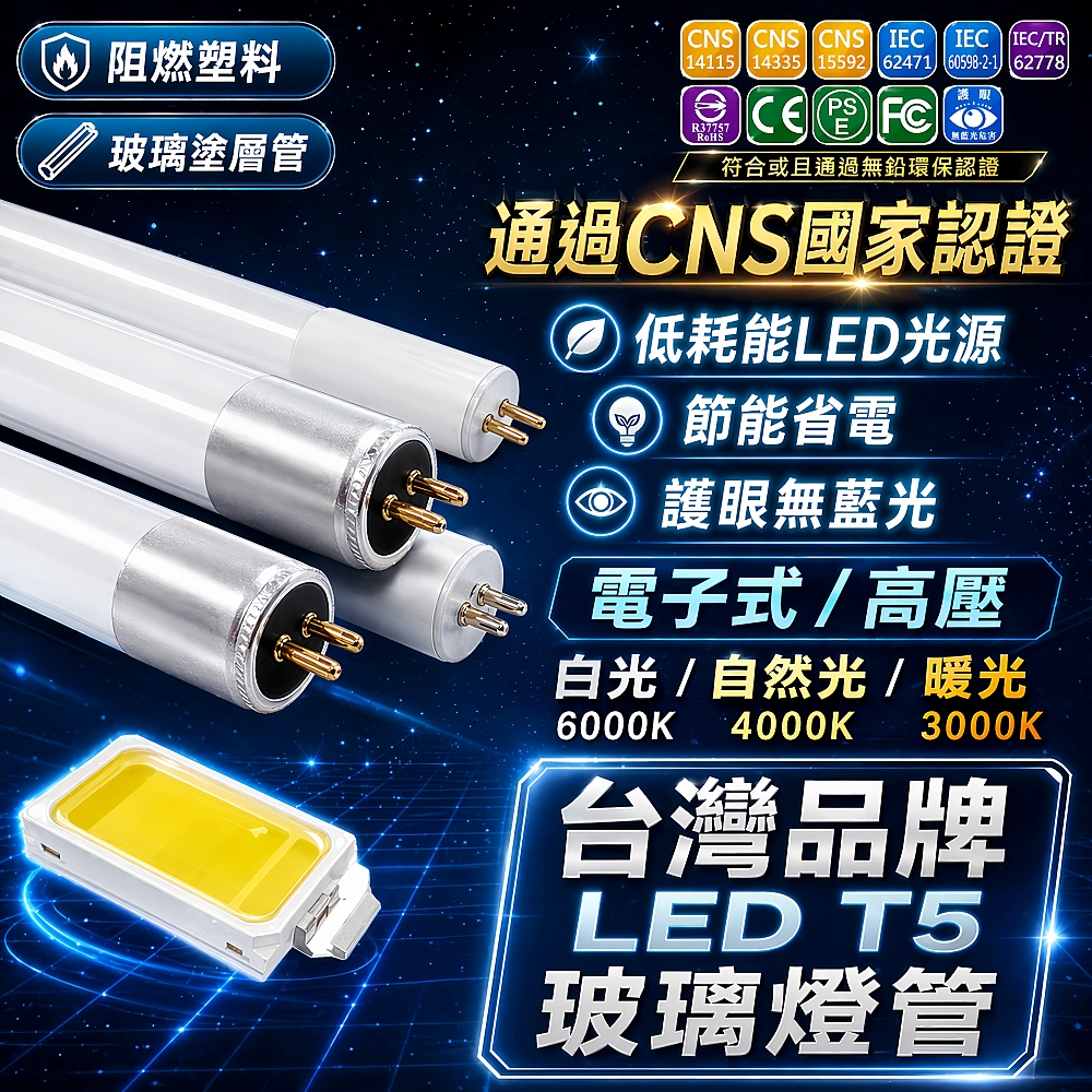 認證通過 LED T5 燈管 T5玻璃燈管 8W 16W 2呎 4呎 螢光 日光燈 燈管 燈 | 蝦皮購物