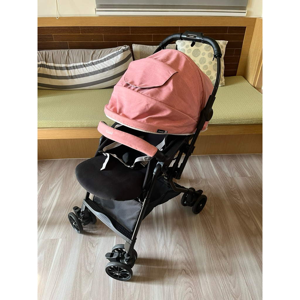 日本Combi 康貝Neyo Compact 4Cas 雙向嬰兒手推車(山櫻粉） | 蝦皮購物
